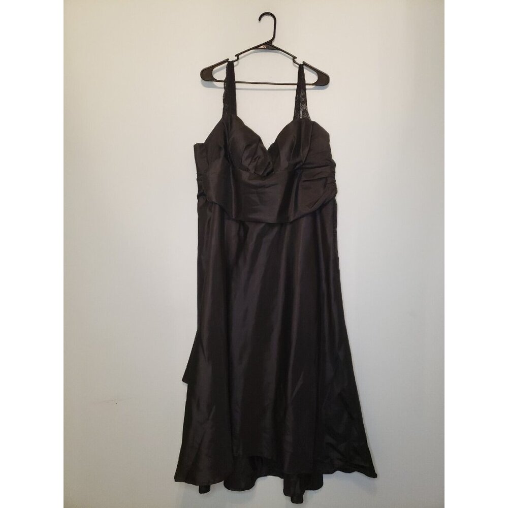 Cinderella Design Womens Plus Sz 6XL Semi Formal Dress Strapless Black Prom